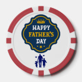 Happy Vaderdag Crown & Kinder - Een koninklijk eer Poker Chips (Voorkant)