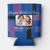 Happy Vaderdag Custom 1 foto Modern Blikjeskoeler (Voorkant)
