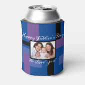 Happy Vaderdag Custom 1 foto Modern Blikjeskoeler (Blikje Achterkant)