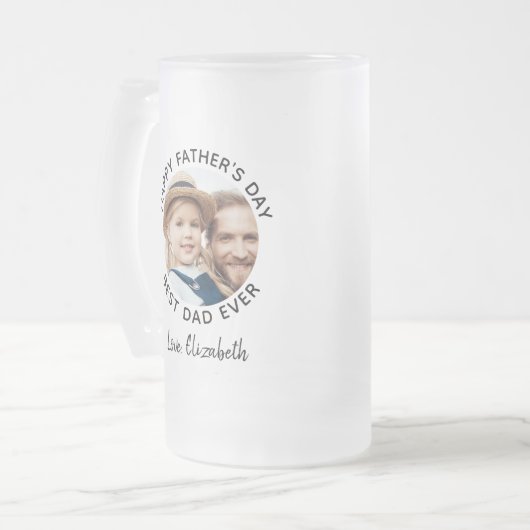 Happy Vaderdag Custom Foto Best Paver Ever Matglas Bierpul (Voorkant links)