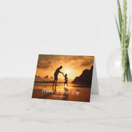 Happy Vaderdag Custom Photo Kaart