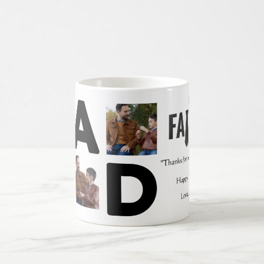 Happy Vaderdag Custom Photo Mok voor papa (Center)