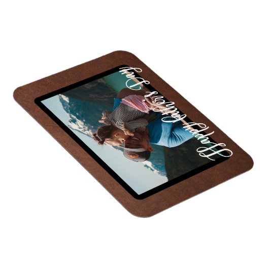 Happy Vaderdag Custom Single Photo Magneet (Rechterzijde)