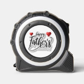 Happy Vaderdag Custom Tape Maatregel, Zilver Rolmaat (Voorkant)