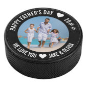 Happy Vaderdag Custom Year Names and Photo Hockey Puck (3/4)