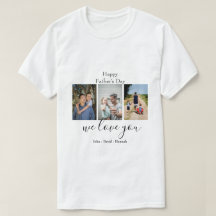Happy Vaderdag-Cute Photo Collage T-Shirt