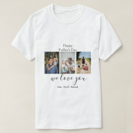 Happy Vaderdag-Cute Photo Collage T-Shirt