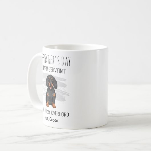Happy Vaderdag Dachshund dad Coffee Mok (Voorkant links)