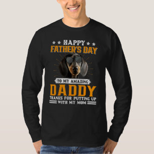 Happy Vaderdag Dachshund Dog Dad for Men T-shirt
