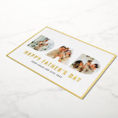 Happy Vaderdag DAD 3 Photo Gold Foil Kaart (Gedraaid)