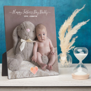 Happy Vaderdag Dad Baby Foto Fotoplaat