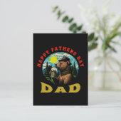 Happy Vaderdag Dad Beer Mok Outdoorsman Beer Briefkaart (Staand voorkant)