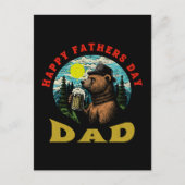 Happy Vaderdag Dad Beer Mok Outdoorsman Beer Briefkaart (Voorkant)
