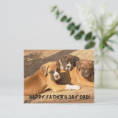 Happy Vaderdag Dad Boxer wenskaart Briefkaart (Staand voorkant)