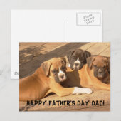 Happy Vaderdag Dad Boxer wenskaart Briefkaart (Voorkant / Achterkant)