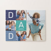 Happy Vaderdag Dad, Family Photo Collage Legpuzzel (Horizontaal)