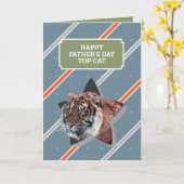 Happy Vaderdag Dad Funny Cool Tiger Card Kaart (Gele Bloem)