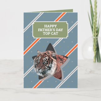 Happy Vaderdag Dad Funny Cool Tiger Card Kaart