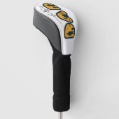 Happy Vaderdag Dad: Grafische Typografie Kunst Golfheadcover (Schuin)