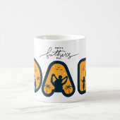 Happy Vaderdag Dad: Grafische Typografie Kunst Koffiemok (Center)