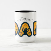 Happy Vaderdag Dad: Grafische Typografie Kunst Mok (Midden)