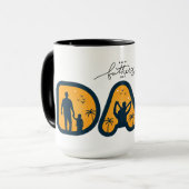 Happy Vaderdag Dad: Grafische Typografie Kunst Mok (Voorkant links)