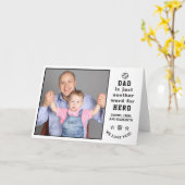 Happy Vaderdag Dad Hero Foto + Namen Groet Kaart (Gele Bloem)