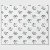 Happy Vaderdag Dad Opa Black Modern Cadeaupapier (Vlak)