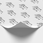 Happy Vaderdag Dad Opa Black Modern Cadeaupapier (Hoek)