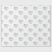 Happy Vaderdag Dad Opa Black Modern Cadeaupapier (Vlak)