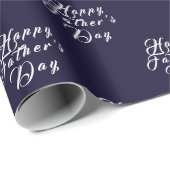 Happy Vaderdag Dad Opa Navy Modern Cadeaupapier (Rol Hoek)