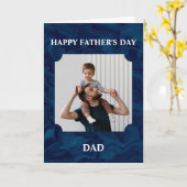 Happy Vaderdag Dad Photo Custom Kaart (Gele Bloem)