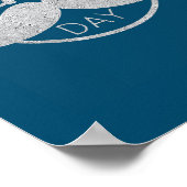 Happy Vaderdag dad  Retro Birthday Poster (Hoek)