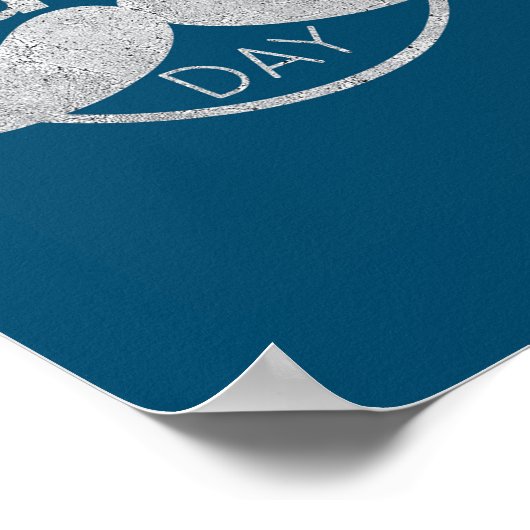 Happy Vaderdag dad  Retro Birthday Poster (Hoek)