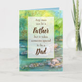 Happy Vaderdag Dad River Rocks Outdoor Natuur Kaart (Voorkant)