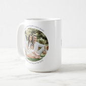 Happy Vaderdag Dad Ronde Foto Eenvoudig Cadeau Koffiemok (Voorkant links)