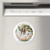 Happy Vaderdag Dad Ronde Foto Eenvoudig Cadeau Magneet (Insitu (Vaatwasser))