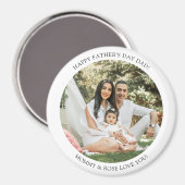 Happy Vaderdag Dad Ronde Foto Eenvoudig Cadeau Magneet (Voorkant / Achterkant)