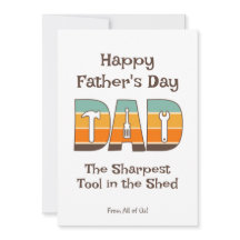 Happy Vaderdag Dad Sharpest Tool in Shed