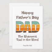 Happy Vaderdag Dad Sharpest Tool in Shed Feestdagenkaart (Voorkant / Achterkant)