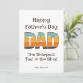 Happy Vaderdag Dad Sharpest Tool in Shed Feestdagenkaart (Staand voorkant)