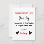 Happy Vaderdag Daddy Love van de Bump Kaart (Voorkant)