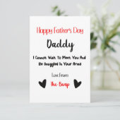 Happy Vaderdag Daddy Love van de Bump Kaart (Staand voorkant)