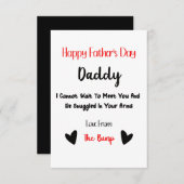Happy Vaderdag Daddy Love van de Bump Kaart (Voorkant / Achterkant)