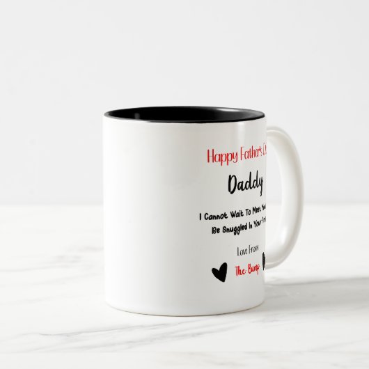 Happy Vaderdag Daddy Love van de Bump Mok (Voorkant rechts)