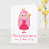 Happy Vaderdag: de prinses van papa Kaart (Gele Bloem)