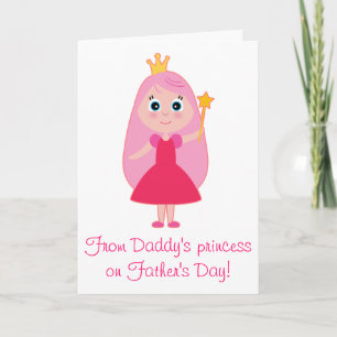 Happy Vaderdag: de prinses van papa Kaart