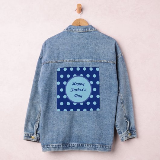 Happy Vaderdag Denim jas (Navy & Soft Blue) Denim Jacket (Hangar)