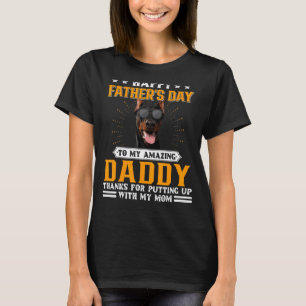 Happy Vaderdag Doberman Dog Dad for Men T-shirt
