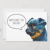 Happy Vaderdag Dog Dad Brussels Griffon Custom Feestdagenkaart (Voorkant)